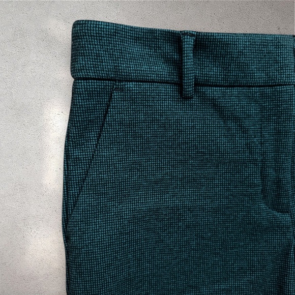 NEW LOFT Riviera Slim Pant Mini Houndstooth Teal & Black Size 6 - Picture 9 of 10